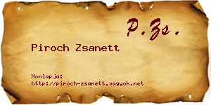 Piroch Zsanett névjegykártya